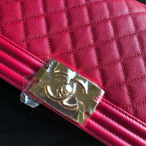 Chanel Pink Caviar Boy Bag Medium - Picture 8 of 8